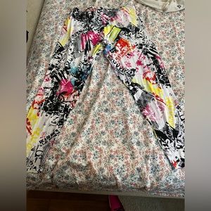 Rainbow leggings NWOT 4x